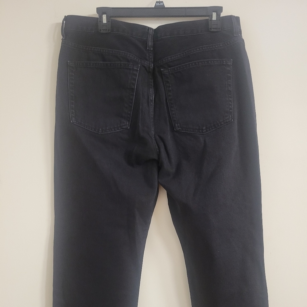 Nordstrom‎ Topshop Rigid Straight Leg Black Jeans - Picture 3 of 5
